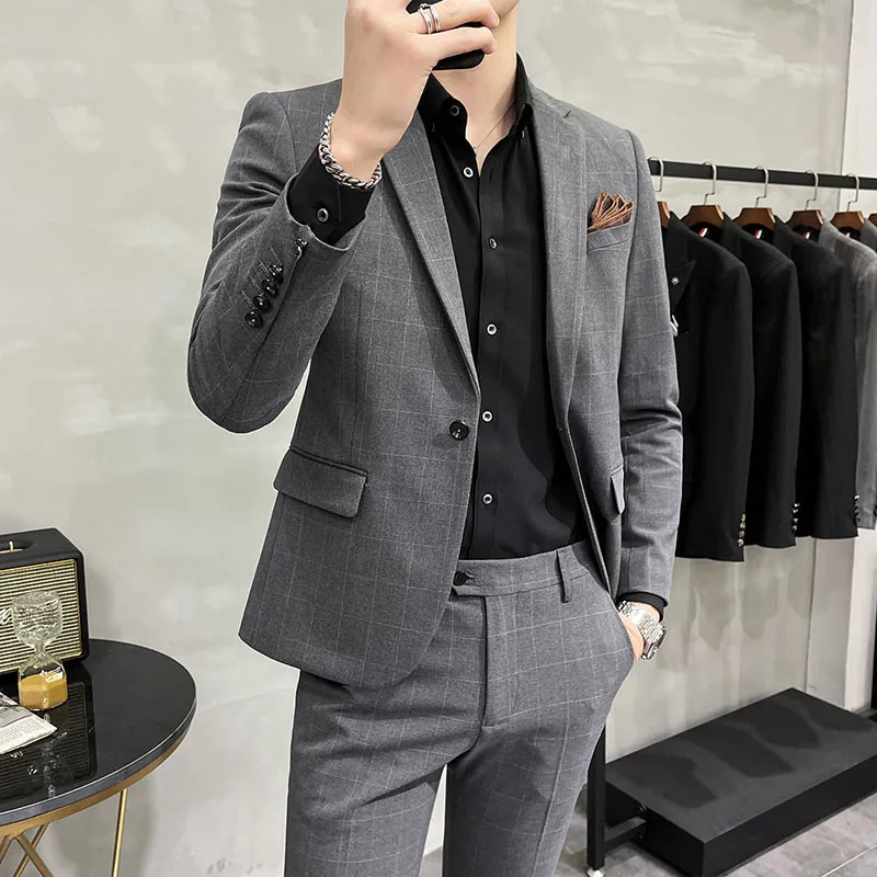 Slim Fit Tee Piece Men's Wedding Suit Korean Sle Cheered Formal Wear for om And Best Man Youthful And Haome
Slim Fit Tee Piece Men's Wedding Suit Korean Sle Cheered Formal Wear for om And Best Man Youthful And Haome