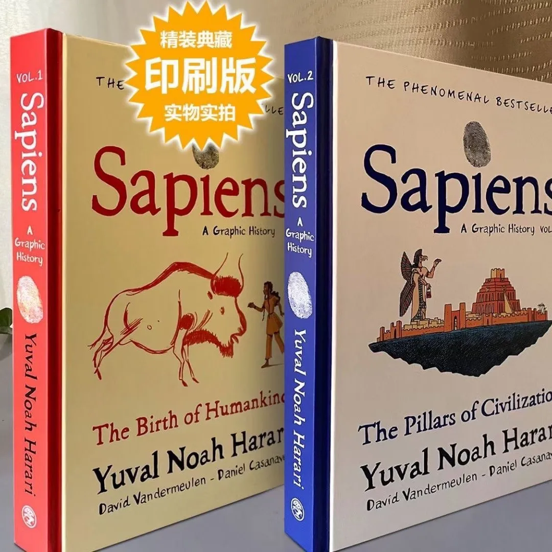Sapiens A Graphic History A Brief History of Humanity Hardcover Knowledge Comics Two Volumes English Collector's Edition
Sapiens A Graphic History A Brief History of Humanity Hardcover Knowledge Comics Two Volumes English Collector's Edition