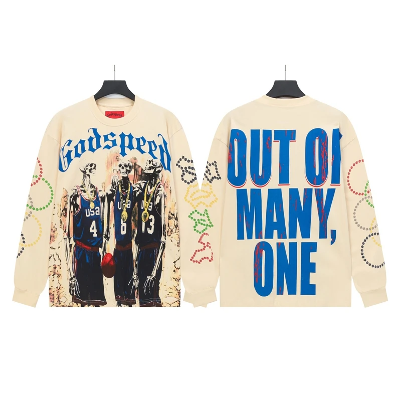 Godspeed Basketkeall ip Skull American Ro Street Свободная футболка Long Sve из чистого хлопка Осень-зима Мужская мода
Godspeed Basketkeall ip Skull American Ro Street Свободная футболка Long Sve из чистого хлопка Осень-зима Мужская мода