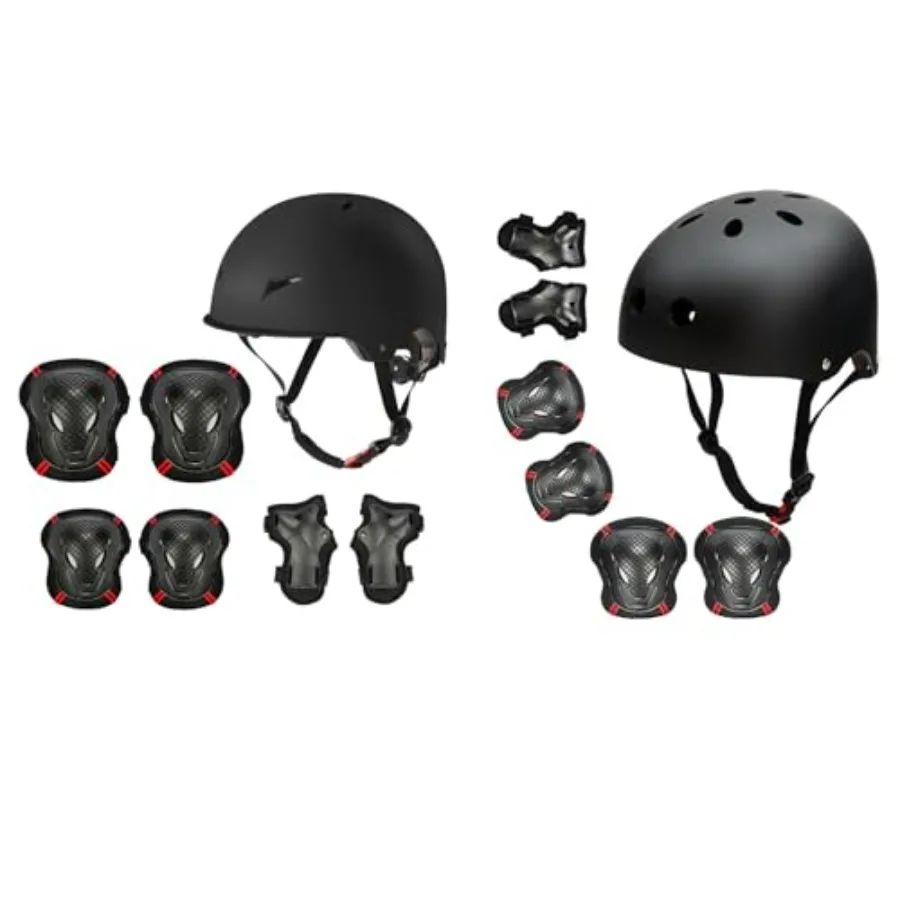 Skateboard Bike Helmet for Adults Adjustable Knee Elbow Pads Wrist Guards Protective Gear Helmets Set
Skateboard Bike Helmet for Adults Adjustable Knee Elbow Pads Wrist Guards Protective Gear Helmets Set