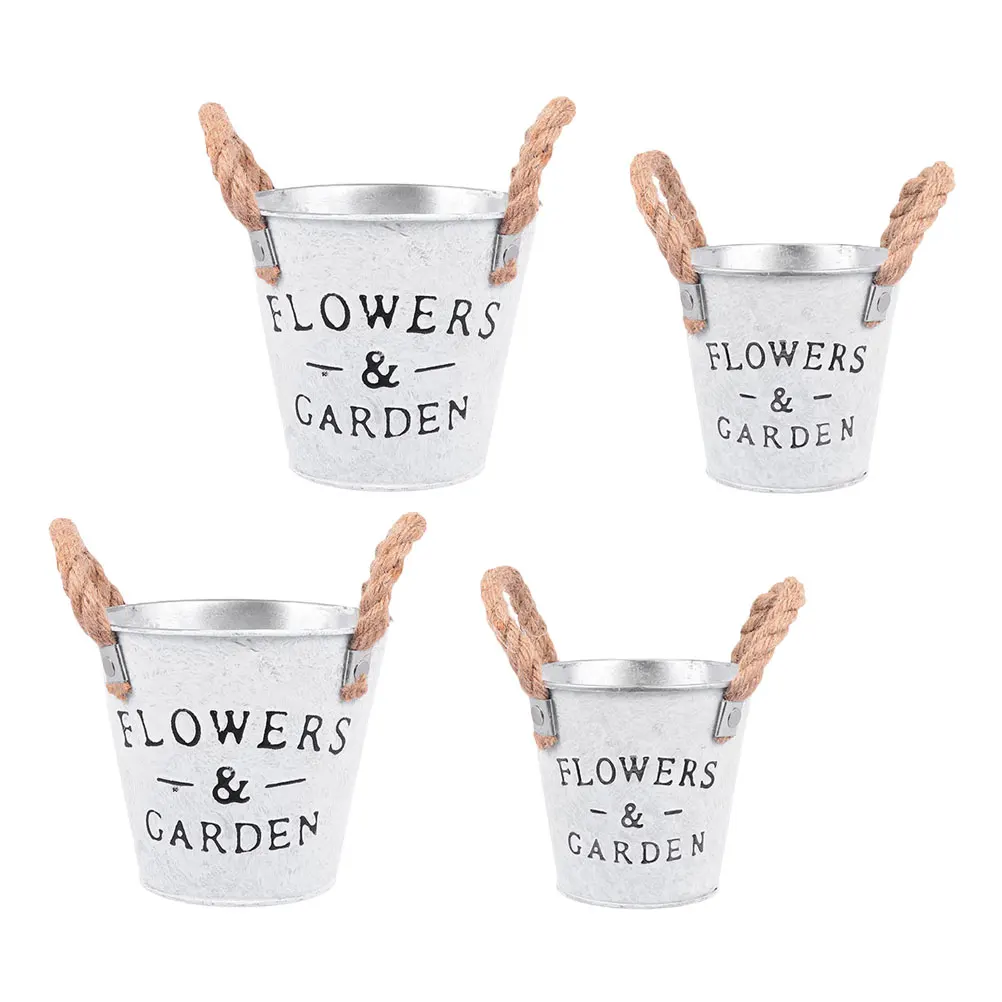 4pcs Iron Plant Pots Tin Bucket Rustic Decor Flower Planter Garden Accessories Outdoor Indoor Creative Household
4pcs Iron Plant Pots Tin Bucket Rustic Decor Flower Planter Garden Accessories Outdoor Indoor Creative Household
