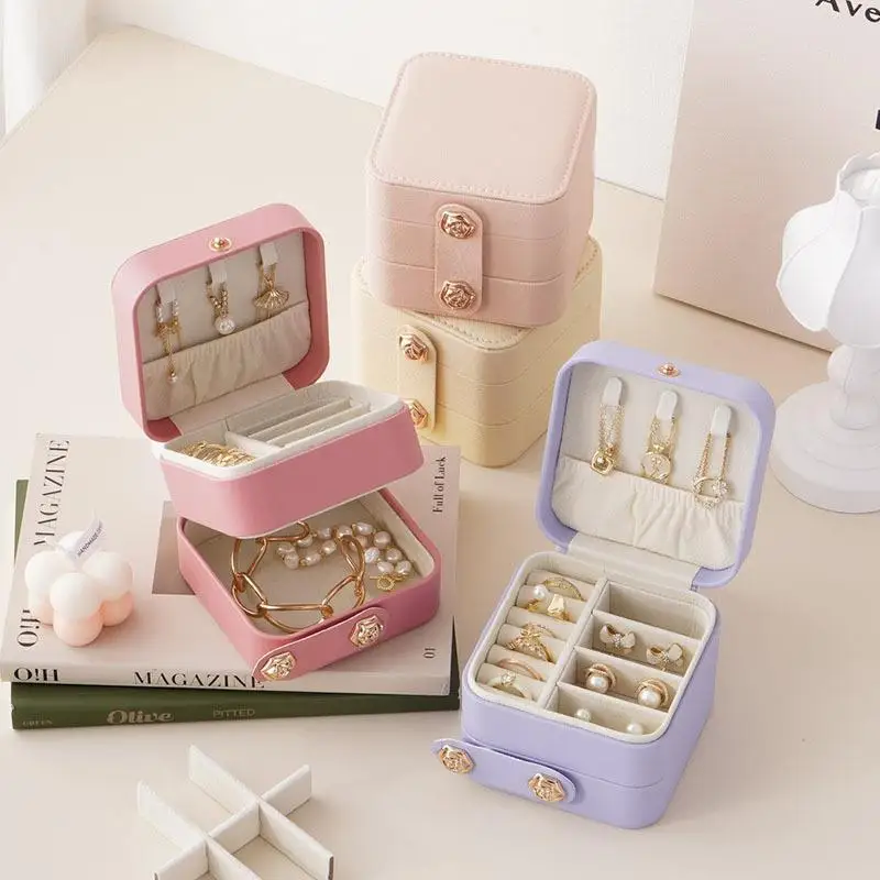 New Style Portable Jewelry Box Jewelry Organizer Display Travel Jewelry Case Boxes Button Leather Storage Earring Ring Holder
New Style Portable Jewelry Box Jewelry Organizer Display Travel Jewelry Case Boxes Button Leather Storage Earring Ring Holder