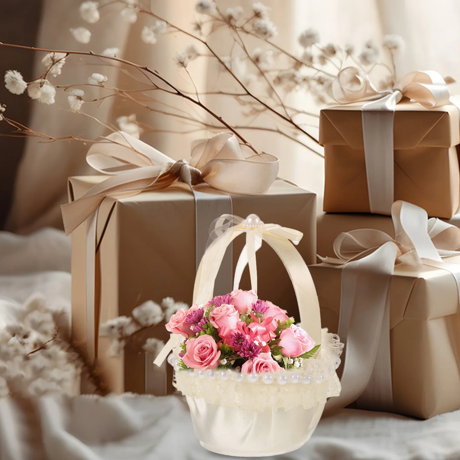 Customizable Wedding Flower Basket for Bride and Bridesmaids Floral Centerpiece Decor Petal Basket for Outdoor Indoor Wedding
Customizable Wedding Flower Basket for Bride and Bridesmaids Floral Centerpiece Decor Petal Basket for Outdoor Indoor Wedding