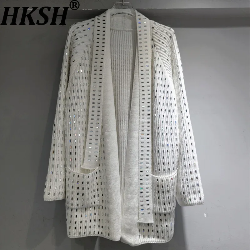 HKSH осень-зима новый женский модный ленивый вязаный кардиган стильный свободный уличный костюм Tide Heavy Craft Diamonds длинные пальто HK8991
HKSH осень-зима новый женский модный ленивый вязаный кардиган стильный свободный уличный костюм Tide Heavy Craft Diamonds длинные пальто HK8991