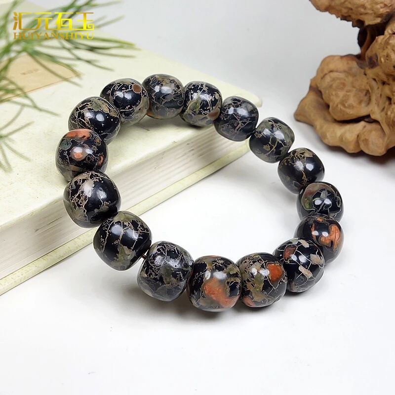 Han Dynasty national Anshan rock old-style , natural Ruyang plum blossom jade round bead bracelet, wholes
Han Dynasty national Anshan rock old-style , natural Ruyang plum blossom jade round bead bracelet, wholes