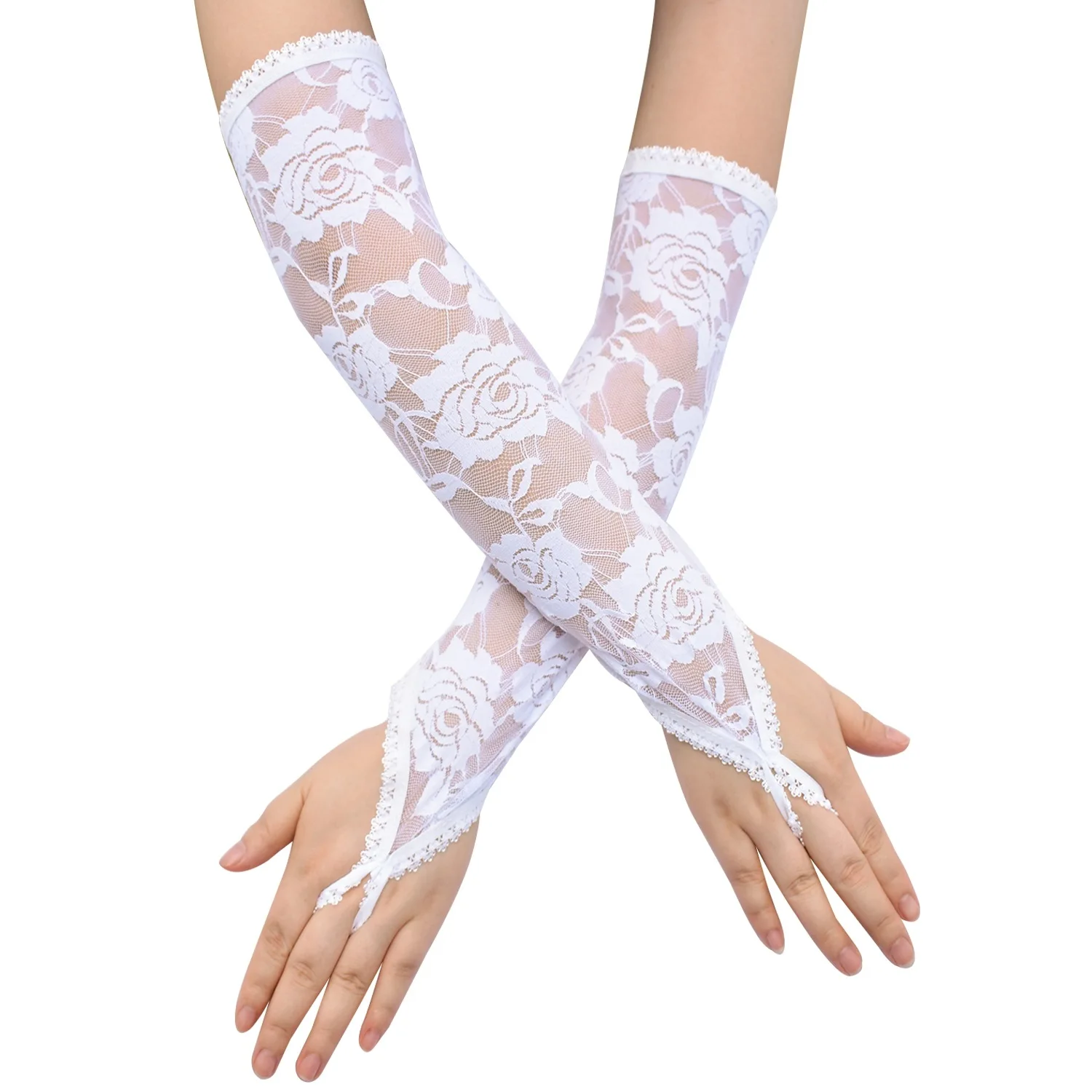 Women Sexy Elasticity Thin Roses Lace Mesh Hook Finger Tight Long Fingerless Gloves Dress Party Prom Cosplay Accessories
Women Sexy Elasticity Thin Roses Lace Mesh Hook Finger Tight Long Fingerless Gloves Dress Party Prom Cosplay Accessories