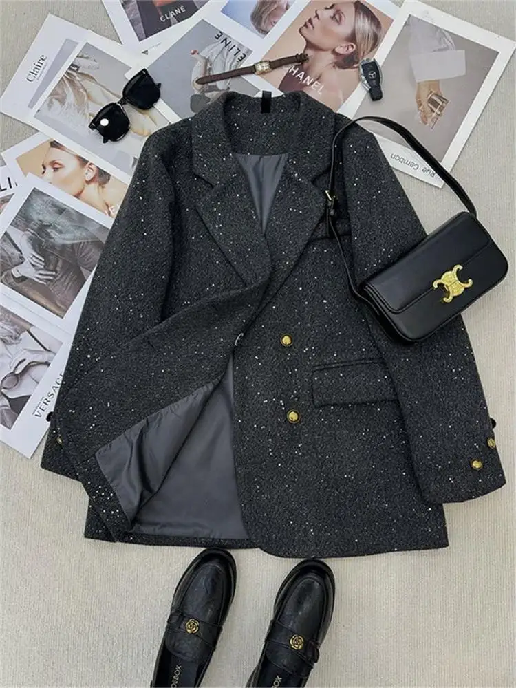 Ele Casual Women's Suiting Jaet iny Design Versatile Spring Autumn High-End Chinese Made Long Sve Double Button
Ele Casual Women's Suiting Jaet iny Design Versatile Spring Autumn High-End Chinese Made Long Sve Double Button