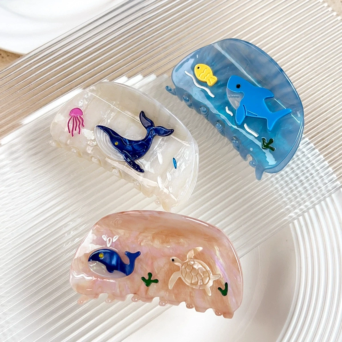 New Summer Ocean Style Acetate Hair Claws Clips Whale & Turtle Design Clips Women Hair Accessories
New Summer Ocean Style Acetate Hair Claws Clips Whale & Turtle Design Clips Women Hair Accessories