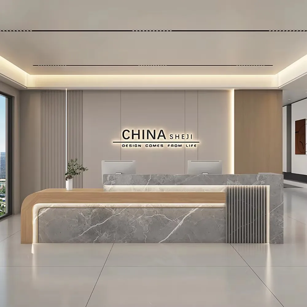 Delicacy Elegant Bar Counter Cabinet Nordic Elegant Unique Luxury Reception Desks Nordic Simple Mostrador Commercial Furniture
Delicacy Elegant Bar Counter Cabinet Nordic Elegant Unique Luxury Reception Desks Nordic Simple Mostrador Commercial Furniture
