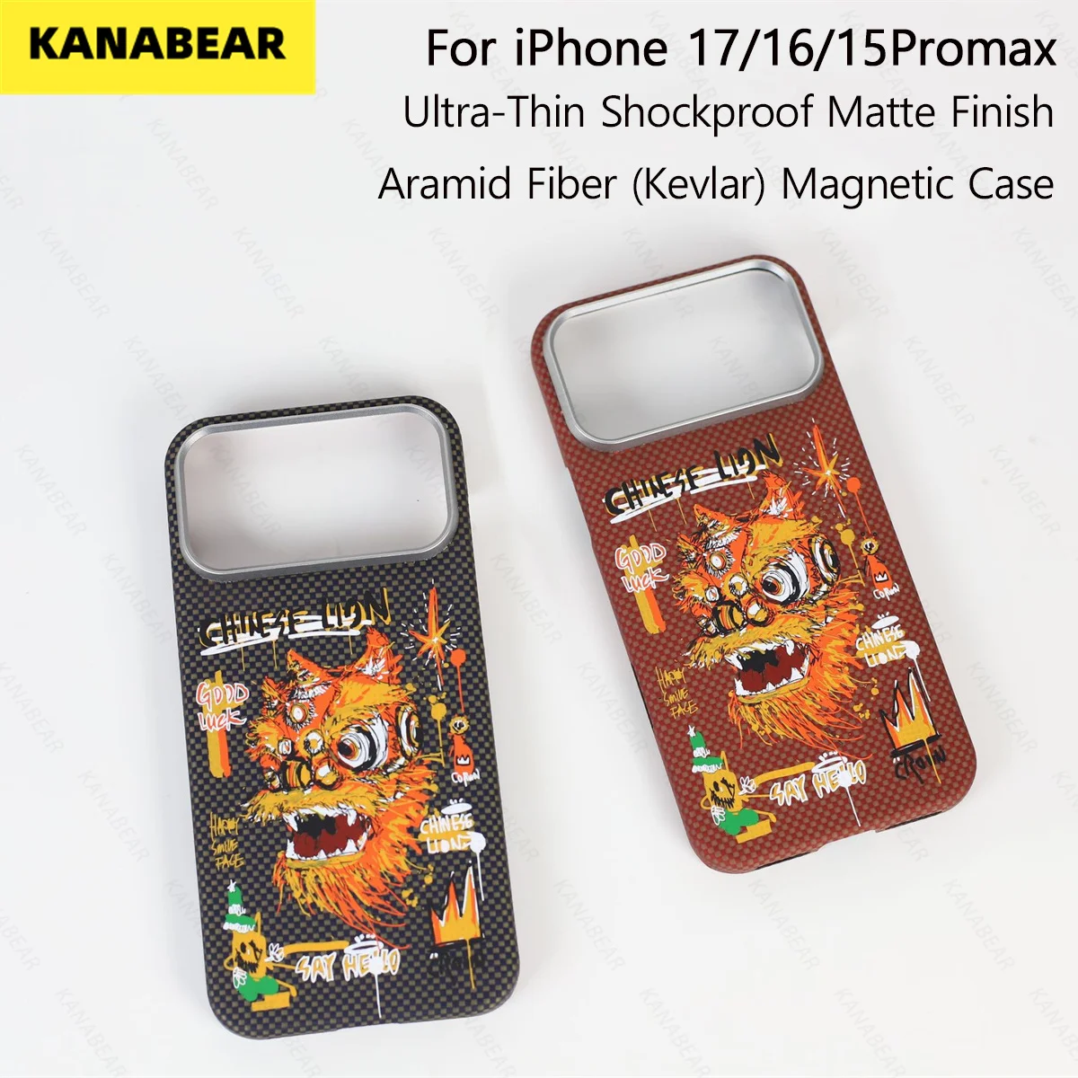 Premium Guochao Awakening Lion Woven Kevlar Case for iPhone 17ProMax/17Pro,Magnetic,Precise Cutouts & Slim Protective Cover
Premium Guochao Awakening Lion Woven Kevlar Case for iPhone 17ProMax/17Pro,Magnetic,Precise Cutouts & Slim Protective Cover