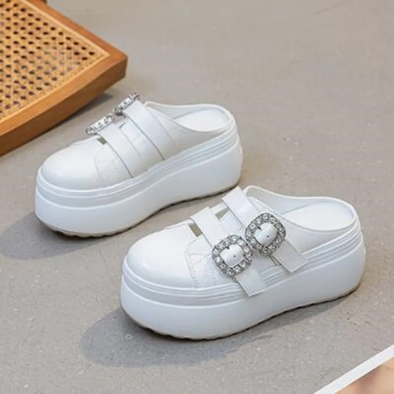8cm Platform Slippers for Women Summer Shoes Comfortable Slip on Sneakers Glitter Rhinestone 2026 New Fashion Beach Shoes Mules
8cm Platform Slippers for Women Summer Shoes Comfortable Slip on Sneakers Glitter Rhinestone 2026 New Fashion Beach Shoes Mules
