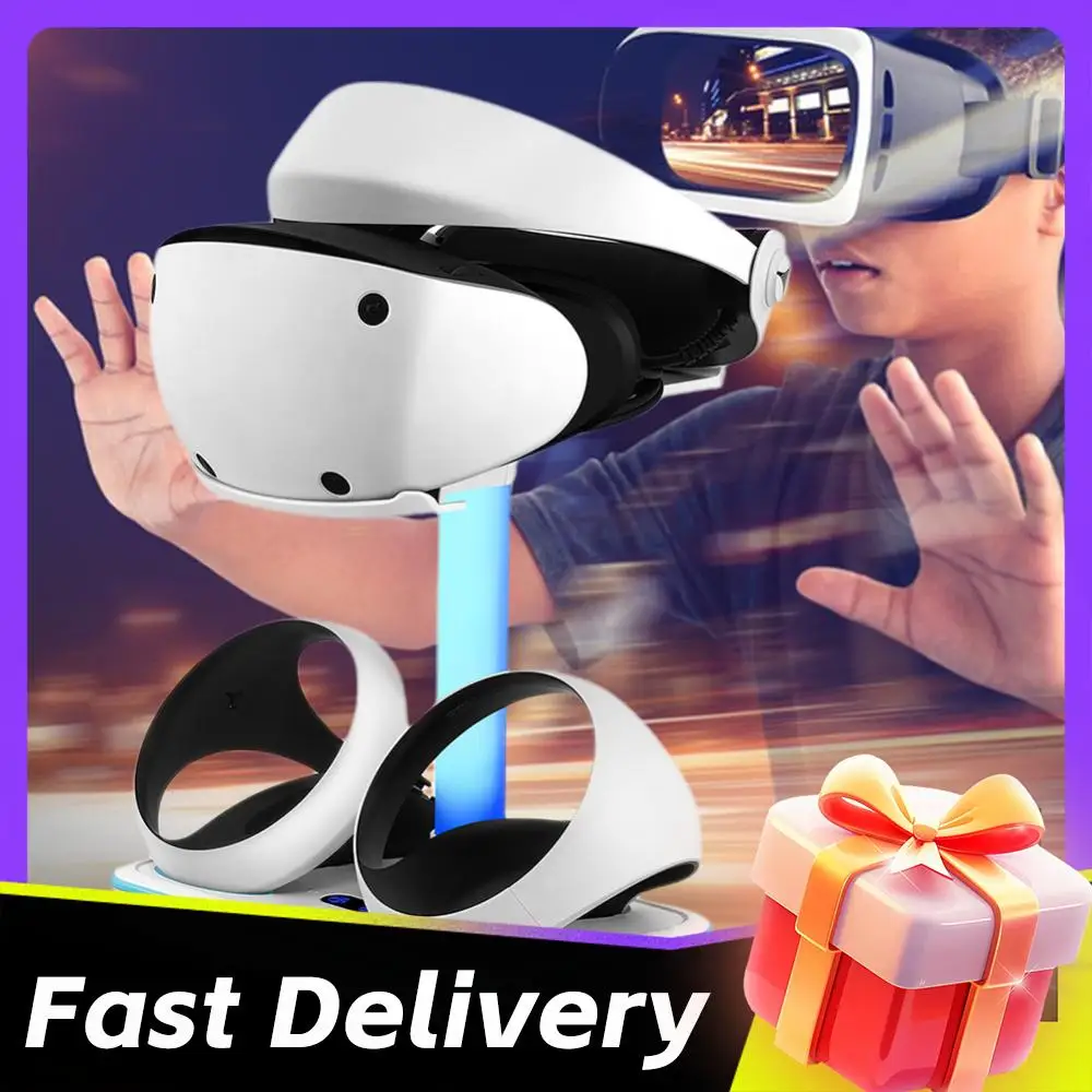 Controller Charging Cradle Magnetic Charging Station Colorful RGB Light Storage Glasses Headset Accessories for PS VR2 Joypad
Controller Charging Cradle Magnetic Charging Station Colorful RGB Light Storage Glasses Headset Accessories for PS VR2 Joypad