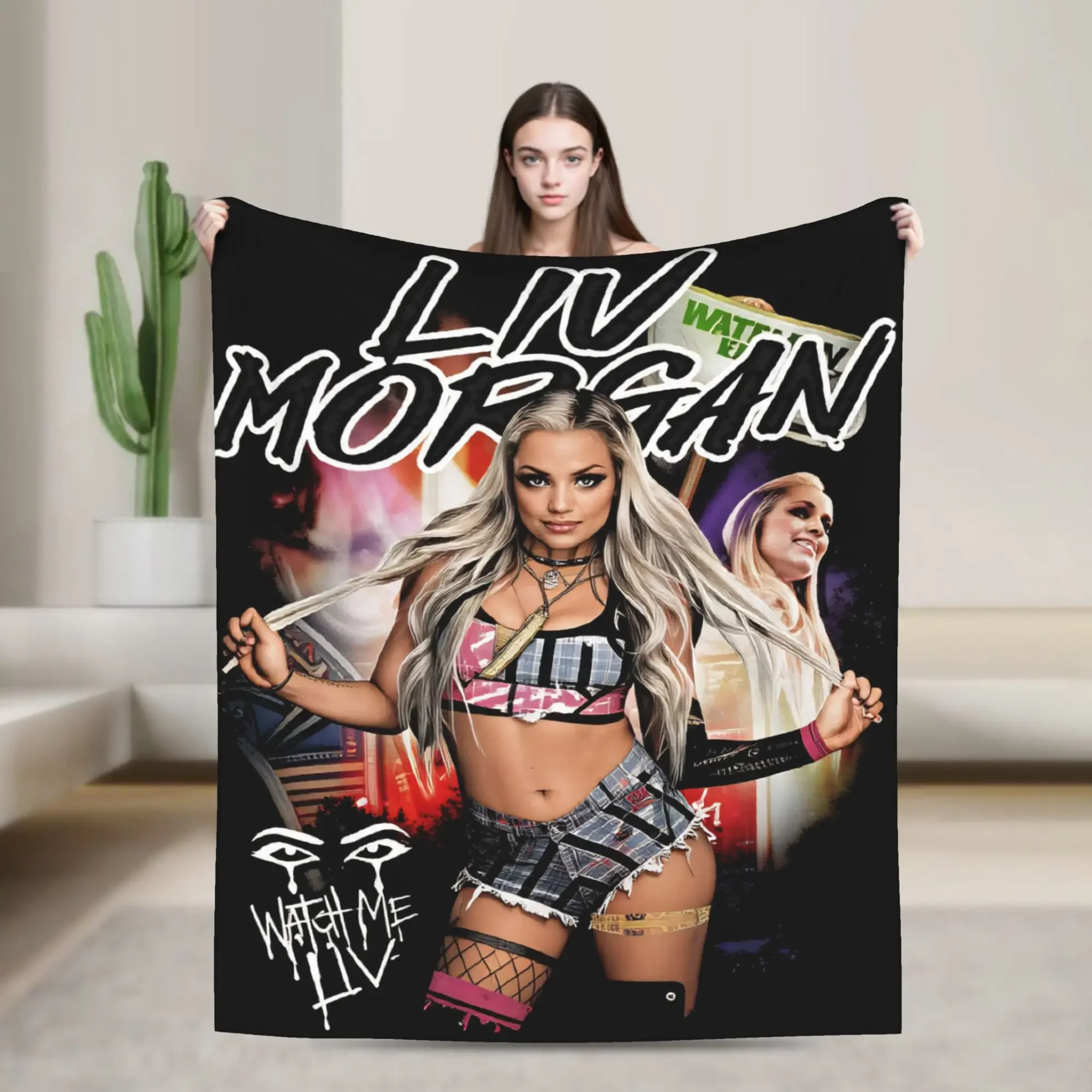Liv Morgan Flannel Throw Blanket for Girls Soft Warm Cozy Blanket for Chair Sofa Bed Ideal Gift and Quality Bedspread
Liv Morgan Flannel Throw Blanket for Girls Soft Warm Cozy Blanket for Chair Sofa Bed Ideal Gift and Quality Bedspread