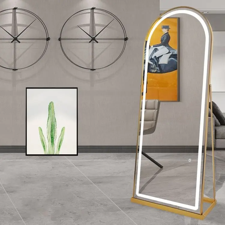Barber shop mirror table hair salon special clothing store mirror whitening with lamp movable floor full-length mirror
Barber shop mirror table hair salon special clothing store mirror whitening with lamp movable floor full-length mirror