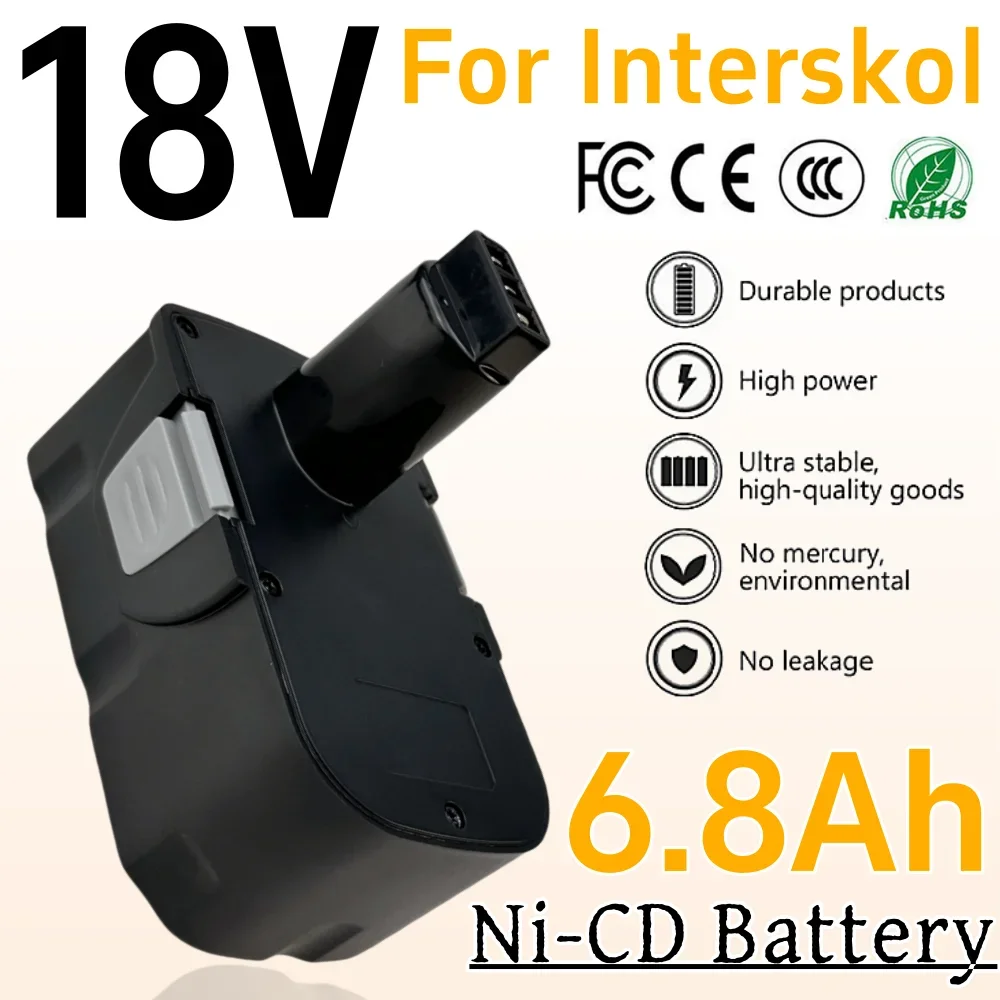18V 6800mAh Rechargeable Battery For Interskol screwdriver electric tool 6.8Ah NI-CD Battery
18V 6800mAh Rechargeable Battery For Interskol screwdriver electric tool 6.8Ah NI-CD Battery