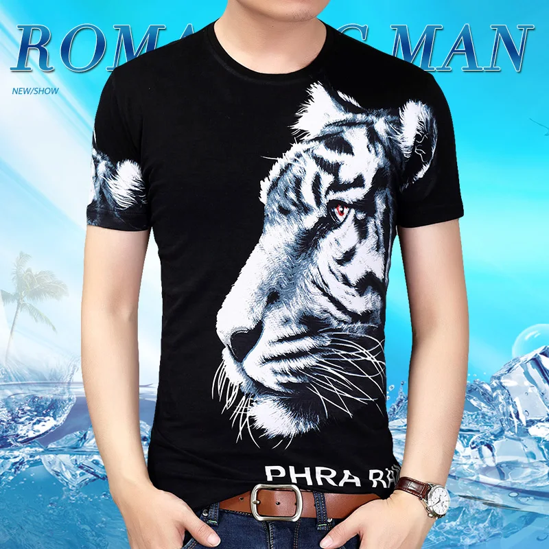 YEAE Summer 2025 New Domineering Tiger Print Pattern Breathable Casual Round Neck Short-sleeved Men's Cotton T-shirt Designer
YEAE Summer 2025 New Domineering Tiger Print Pattern Breathable Casual Round Neck Short-sleeved Men's Cotton T-shirt Designer