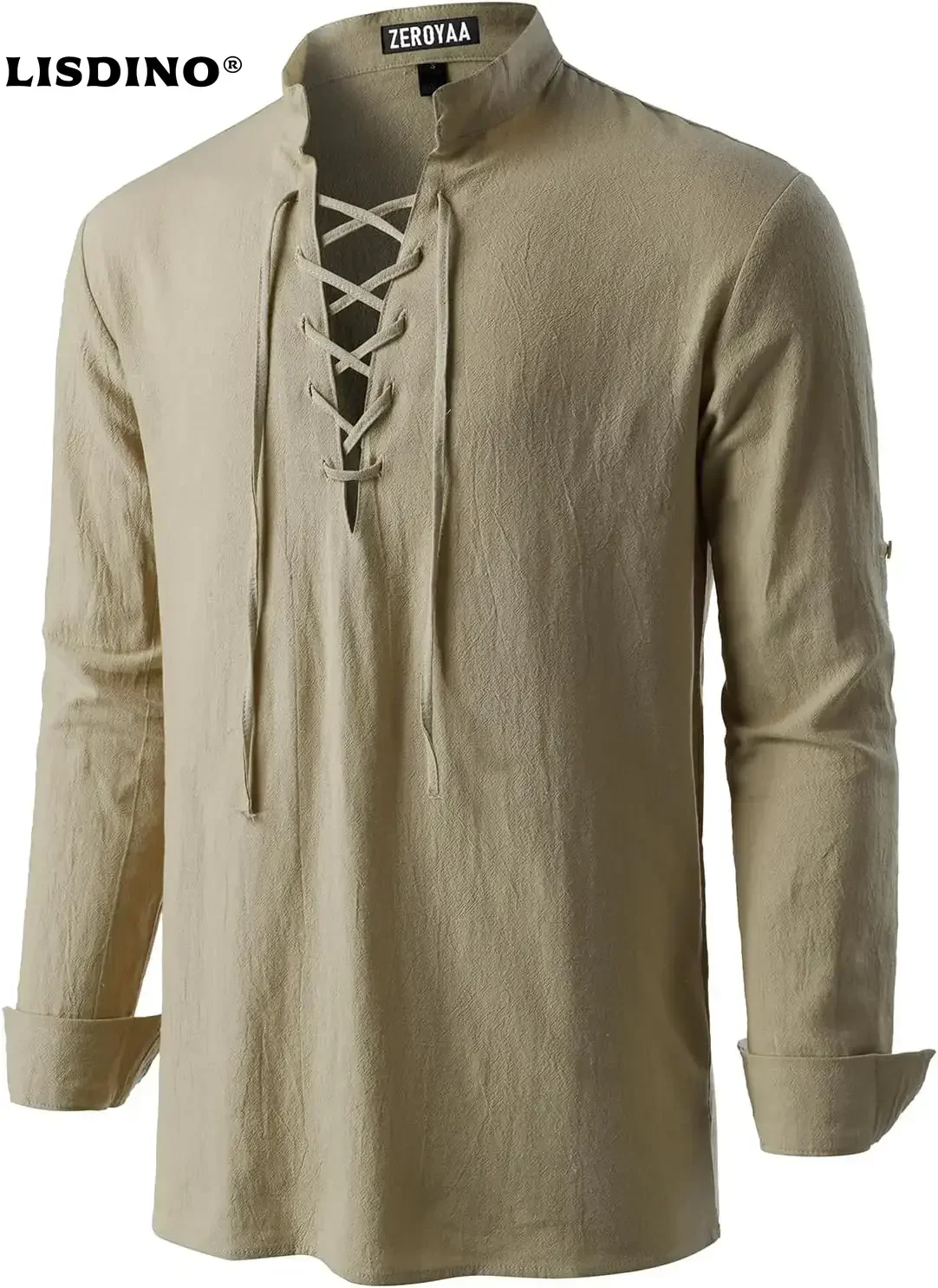 Men's Medieval Vintage Long Sleeve Lace Up Shirt Renaissance Costume For Halloween Viking Pirate Cosplay
Men's Medieval Vintage Long Sleeve Lace Up Shirt Renaissance Costume For Halloween Viking Pirate Cosplay