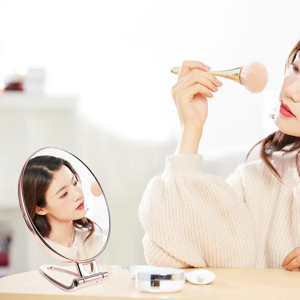 2pcs Oval Foldable Makeup Mirrors Portable Mirror For Women Desktop Household Beauty Bedroom Dresser Mirror Simple Chic
2pcs Oval Foldable Makeup Mirrors Portable Mirror For Women Desktop Household Beauty Bedroom Dresser Mirror Simple Chic