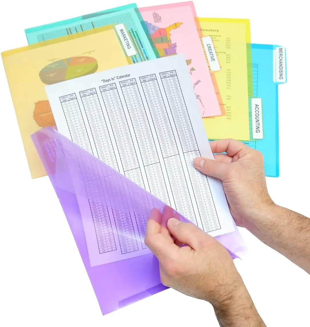 PocketFile Clear Poly Document Folder Project Pockets, 3rd-Cut, Letter Size, in 6 Assorted Colors, Set of 18
PocketFile Clear Poly Document Folder Project Pockets, 3rd-Cut, Letter Size, in 6 Assorted Colors, Set of 18