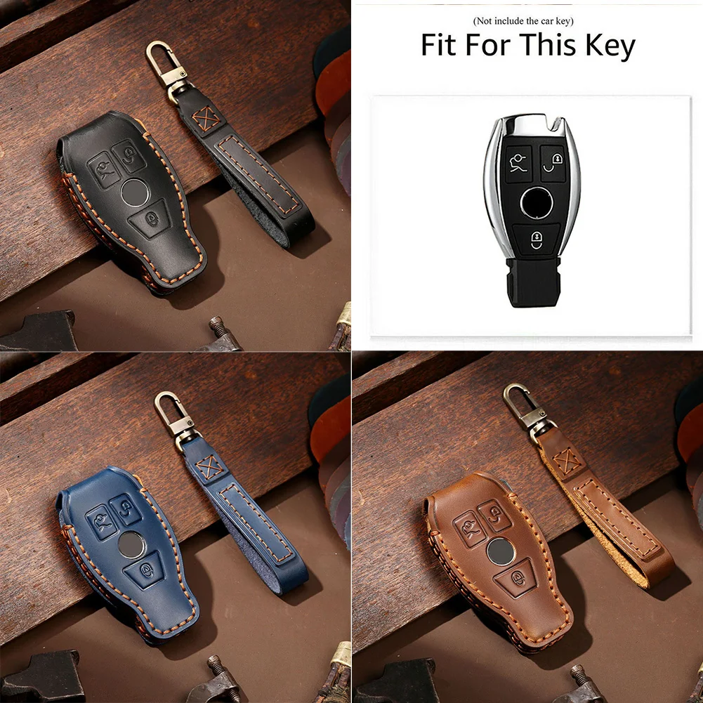 1PC Leather Remote Car Key Case Cover Fob Holder For Benz W176 GLE C-Class For Viano For Metris Ati-drop & Wear-resistant
1PC Leather Remote Car Key Case Cover Fob Holder For Benz W176 GLE C-Class For Viano For Metris Ati-drop & Wear-resistant