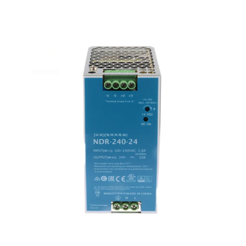 Совершенно новый оригинальный контроллер ПЛК с рельсовым источником питания NDR-240-24, 128 ввода/вывода и 110 В для программирования ПЛК
Совершенно новый оригинальный контроллер ПЛК с рельсовым источником питания NDR-240-24, 128 ввода/вывода и 110 В для программирования ПЛК