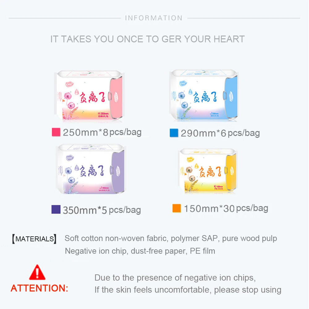 Anion Sanitary Pads Kill Bacteria Panty Liner Anti Inflammation Remove Yeast Infection Menstrual Pads Anion Sanitary Towe
Anion Sanitary Pads Kill Bacteria Panty Liner Anti Inflammation Remove Yeast Infection Menstrual Pads Anion Sanitary Towe