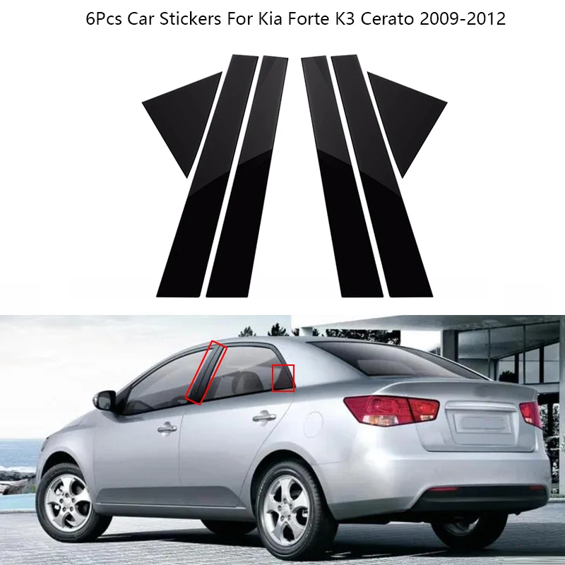 6Pcs Carbon Fiber Black Car Pillar Posts Door Window Trim Stickers For Kia Forte K3 Cerato 2009-2012 Decorative Car Accessories
6Pcs Carbon Fiber Black Car Pillar Posts Door Window Trim Stickers For Kia Forte K3 Cerato 2009-2012 Decorative Car Accessories
