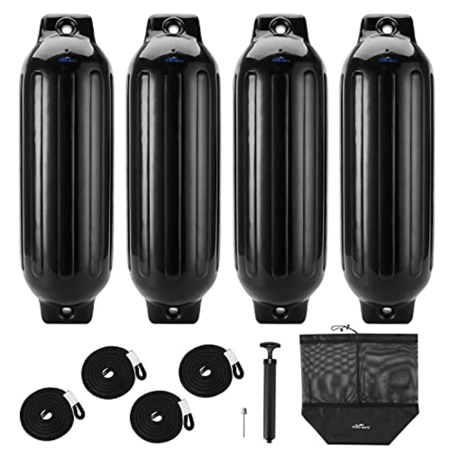 Boat Fender 4 Pack Boat Bumpers Fenders with 4 Ropes, Boat Bumpers for Pontoon Boat Fenders Inflatable
Boat Fender 4 Pack Boat Bumpers Fenders with 4 Ropes, Boat Bumpers for Pontoon Boat Fenders Inflatable