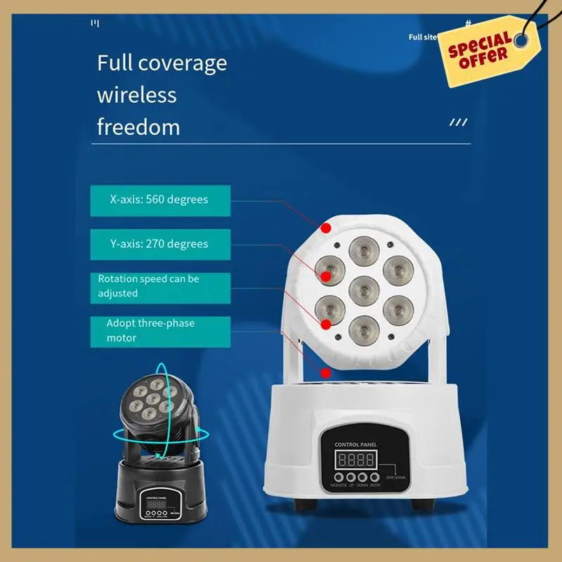 Mini LED Moving Head Wash 7X10w LED Light 4 In 1 RGBW With Rotary Voice Control For DJ Music Party Dance Club-WMAN
Mini LED Moving Head Wash 7X10w LED Light 4 In 1 RGBW With Rotary Voice Control For DJ Music Party Dance Club-WMAN