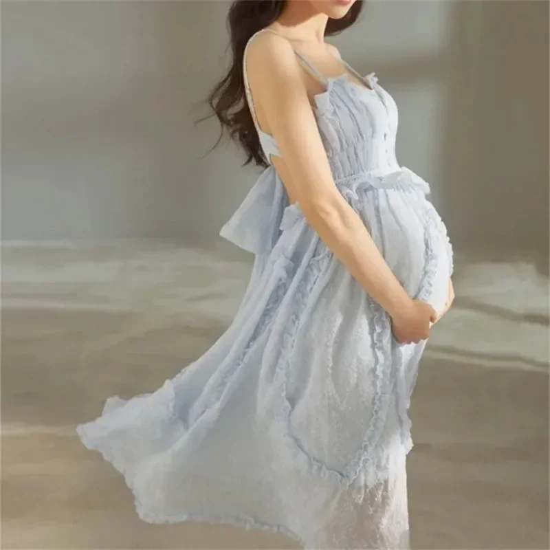Women Photography Props Sexy V-neck Ruffles Perspective Maternity Dresses Sleeveless Slip Dress For Studio Shooting
Women Photography Props Sexy V-neck Ruffles Perspective Maternity Dresses Sleeveless Slip Dress For Studio Shooting