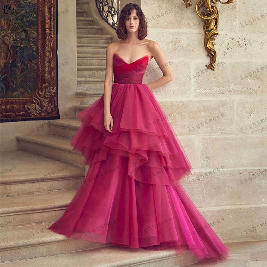 Pretty Prom Dress Graceful Evening Dresses 2024 Tulle Tiered A-Line Vintage Ball Gowns V-Neck Sleeveless Robes For Formal Party
Pretty Prom Dress Graceful Evening Dresses 2024 Tulle Tiered A-Line Vintage Ball Gowns V-Neck Sleeveless Robes For Formal Party