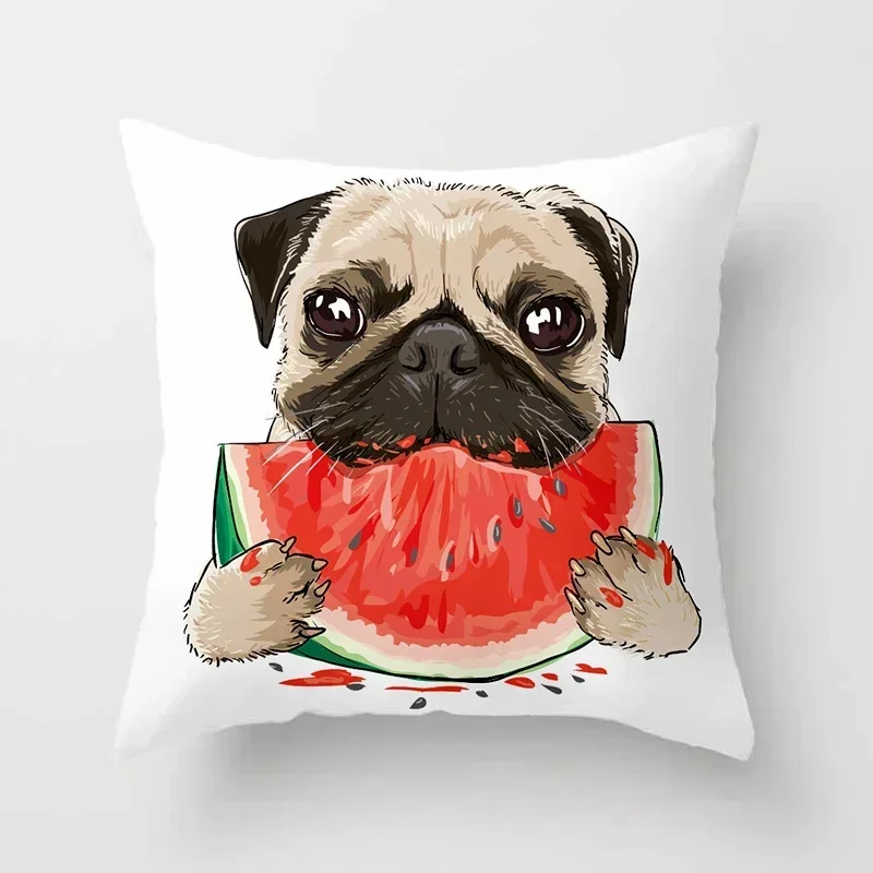 Cute Pug Bulldog Sofa Decorative Cushion Covers Pillowcase For Living Room Personalized Polyester Pillow Case 45*45 Home Decor
Cute Pug Bulldog Sofa Decorative Cushion Covers Pillowcase For Living Room Personalized Polyester Pillow Case 45*45 Home Decor