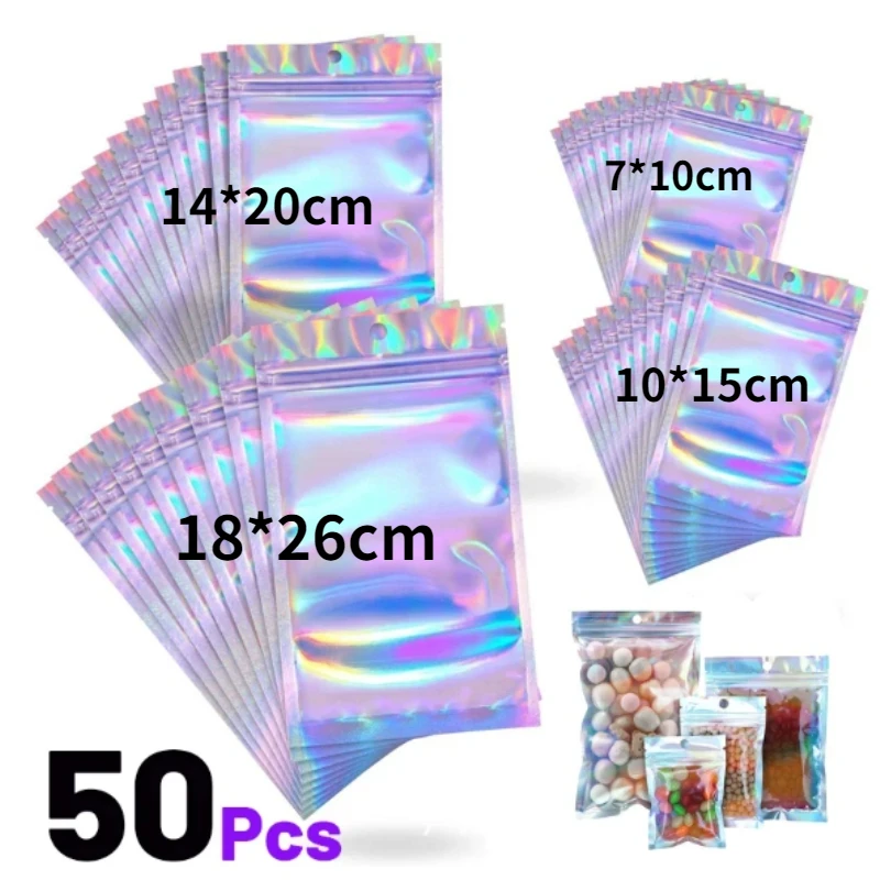50Pcs Self-Sealing Laser Small Plastic Bags for Jewelry Pouch with Clear Display Window DIY Jewelry Packaging Gift Storage Bag
50Pcs Self-Sealing Laser Small Plastic Bags for Jewelry Pouch with Clear Display Window DIY Jewelry Packaging Gift Storage Bag
