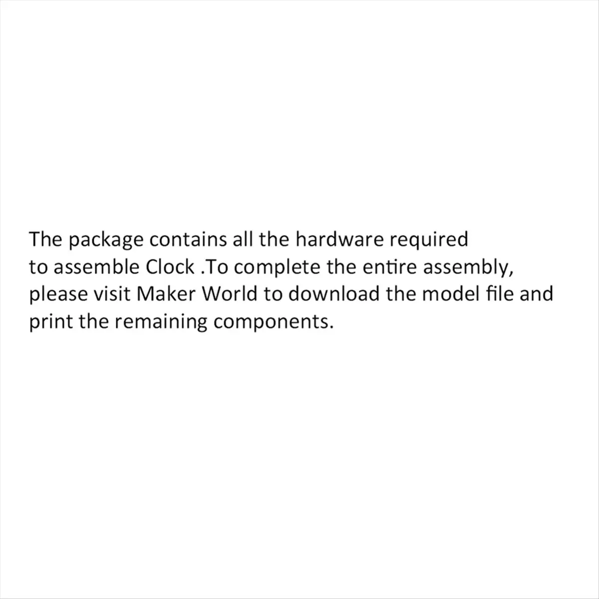 (A75T) For Bambu Lab 3D Printer DIY Creative Model Clock MH011 Components Kit for 3D Printing DIY Creative Gift