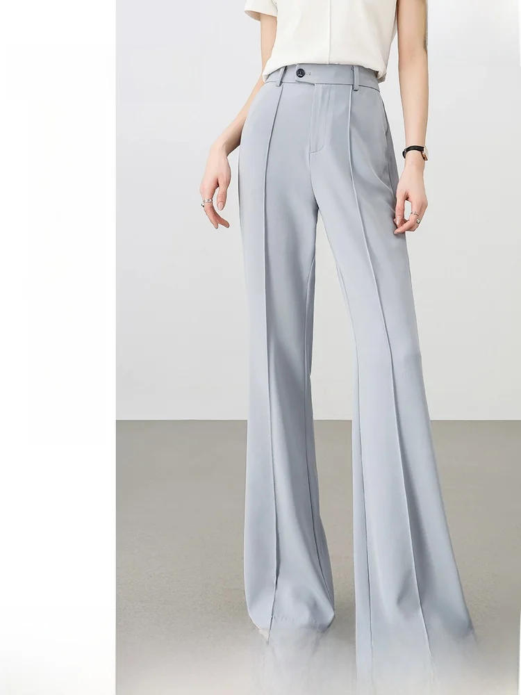 High Waist Wide Leg Casual Pants Women's Commute Style Drapey Floor-Length Trousers 3D Middle Seam Slimming Effect
High Waist Wide Leg Casual Pants Women's Commute Style Drapey Floor-Length Trousers 3D Middle Seam Slimming Effect