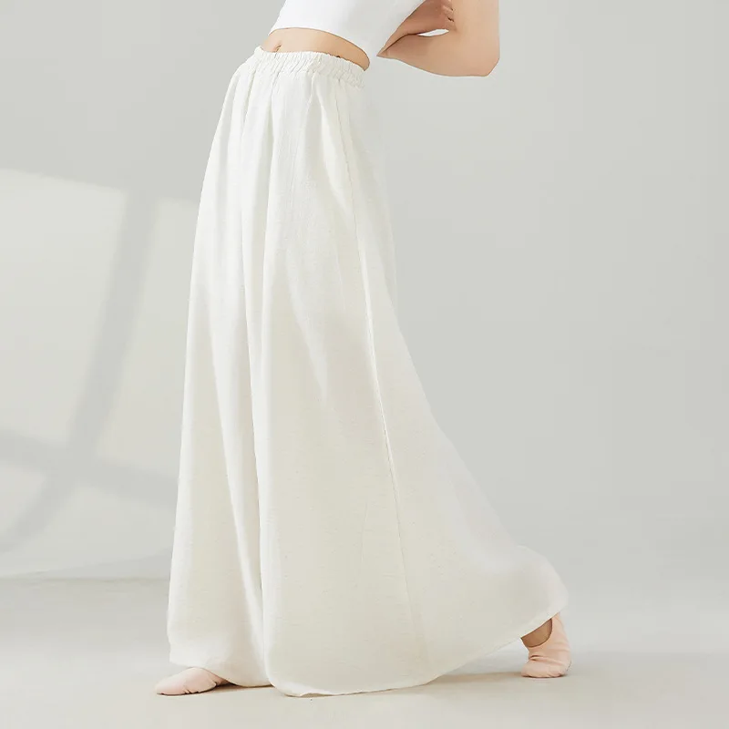 Классический танцевальный наряд - летние новые стильные белые струящиеся широкие брюки для взрослых и женщин для практики современного танца
Классический танцевальный наряд - летние новые стильные белые струящиеся широкие брюки для взрослых и женщин для практики современного танца