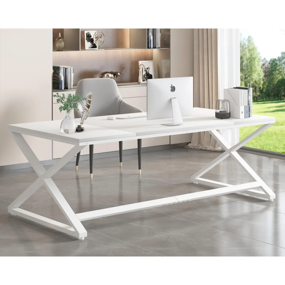 70.8" Long Desk, Modern Large White Computer Desk for Home Office Work, Wood Metal Computer Table for Writing Study in Bedro
70.8" Long Desk, Modern Large White Computer Desk for Home Office Work, Wood Metal Computer Table for Writing Study in Bedro