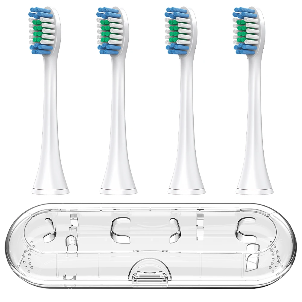4 Pcs Replacement Brush Heads & Clear Toothbrush Travel Case Compatible with Philips Sonicare Electric Toothbrush, for 4100 1100
4 Pcs Replacement Brush Heads & Clear Toothbrush Travel Case Compatible with Philips Sonicare Electric Toothbrush, for 4100 1100