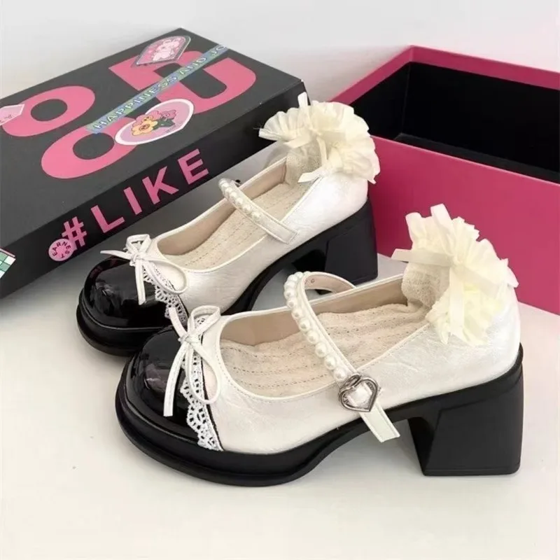 Women's 2026 Early Spring New Academy Style Bow Block Heel High Heels Mary Jane Single Shoes
Women's 2026 Early Spring New Academy Style Bow Block Heel High Heels Mary Jane Single Shoes