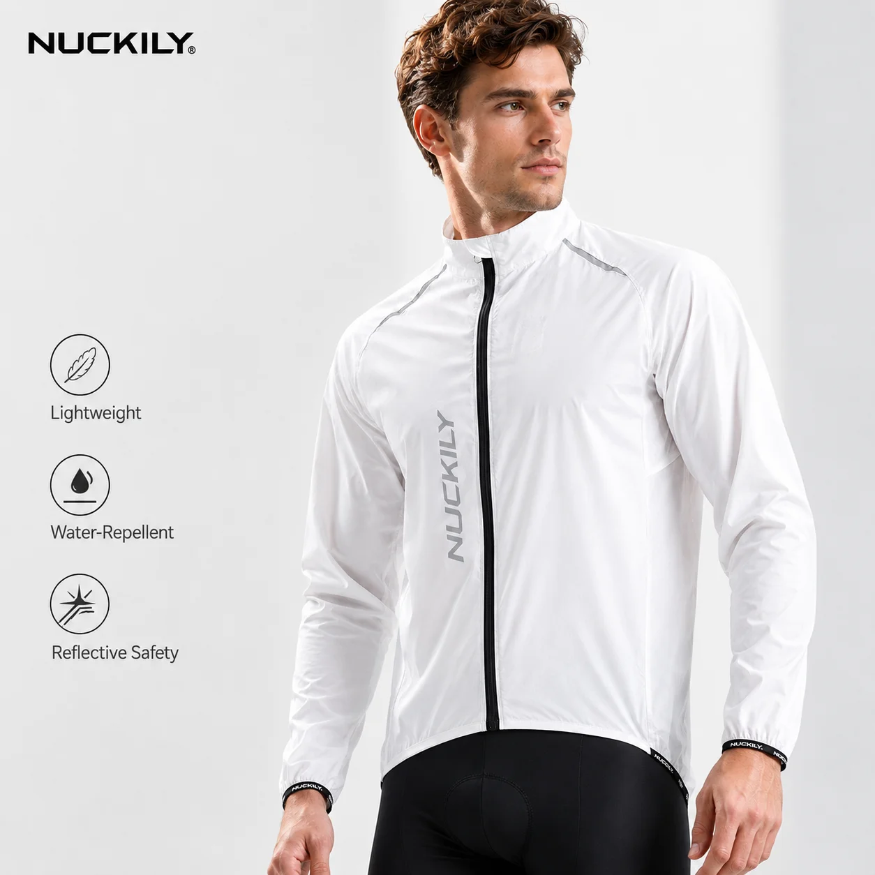 NUCKILY Cycling Windbreaker Jacket Unisex Waterproof Windproof Lightweight Reflective Breathable Packable Bike Coat MTB Roadwear
NUCKILY Cycling Windbreaker Jacket Unisex Waterproof Windproof Lightweight Reflective Breathable Packable Bike Coat MTB Roadwear