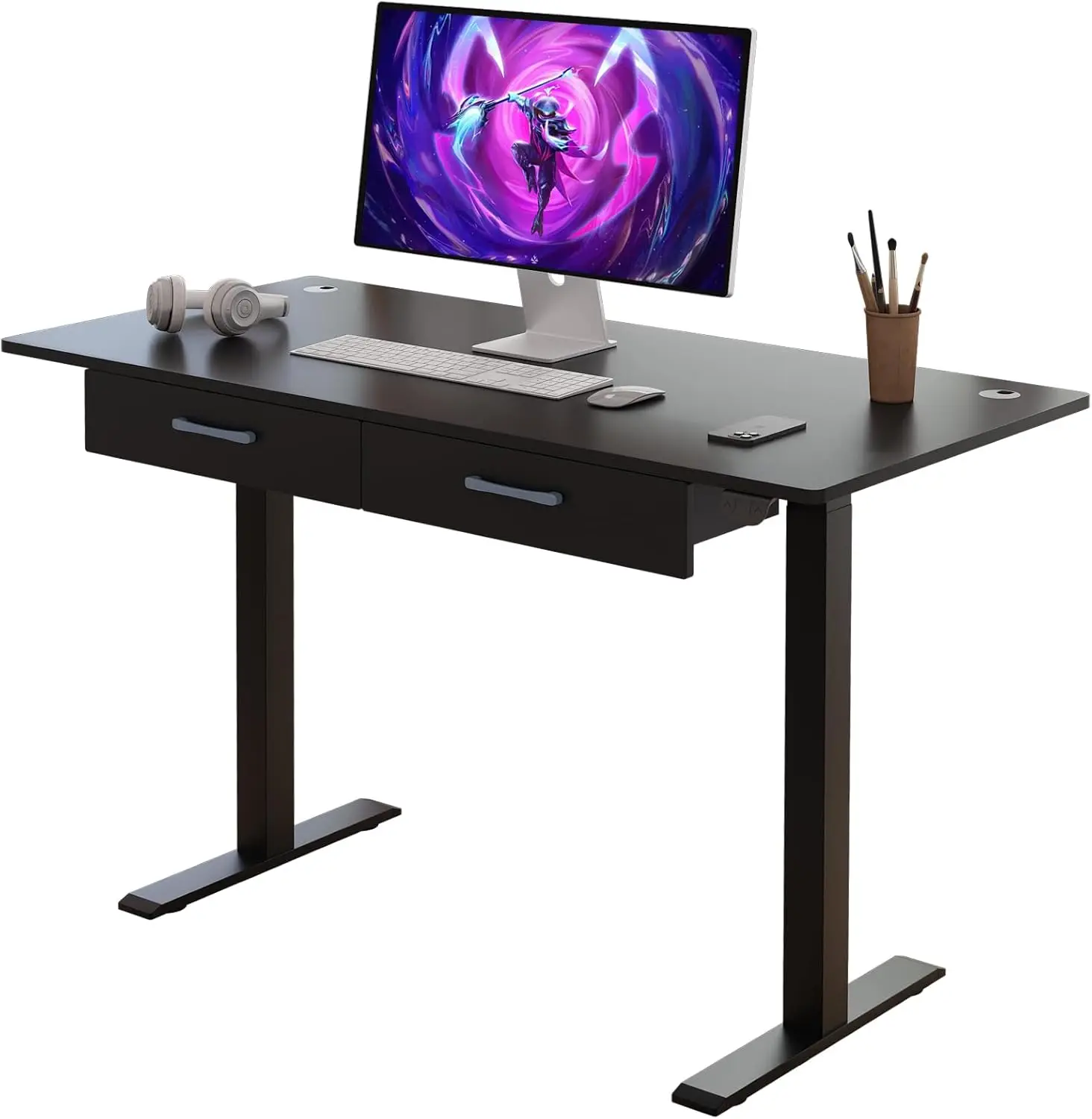 2-Drawer Height Adjustable 45" Electric Standing Desk - Upgraded Ultra Durable Home Office Large Rectangular Computer Table or L
2-Drawer Height Adjustable 45" Electric Standing Desk - Upgraded Ultra Durable Home Office Large Rectangular Computer Table or L