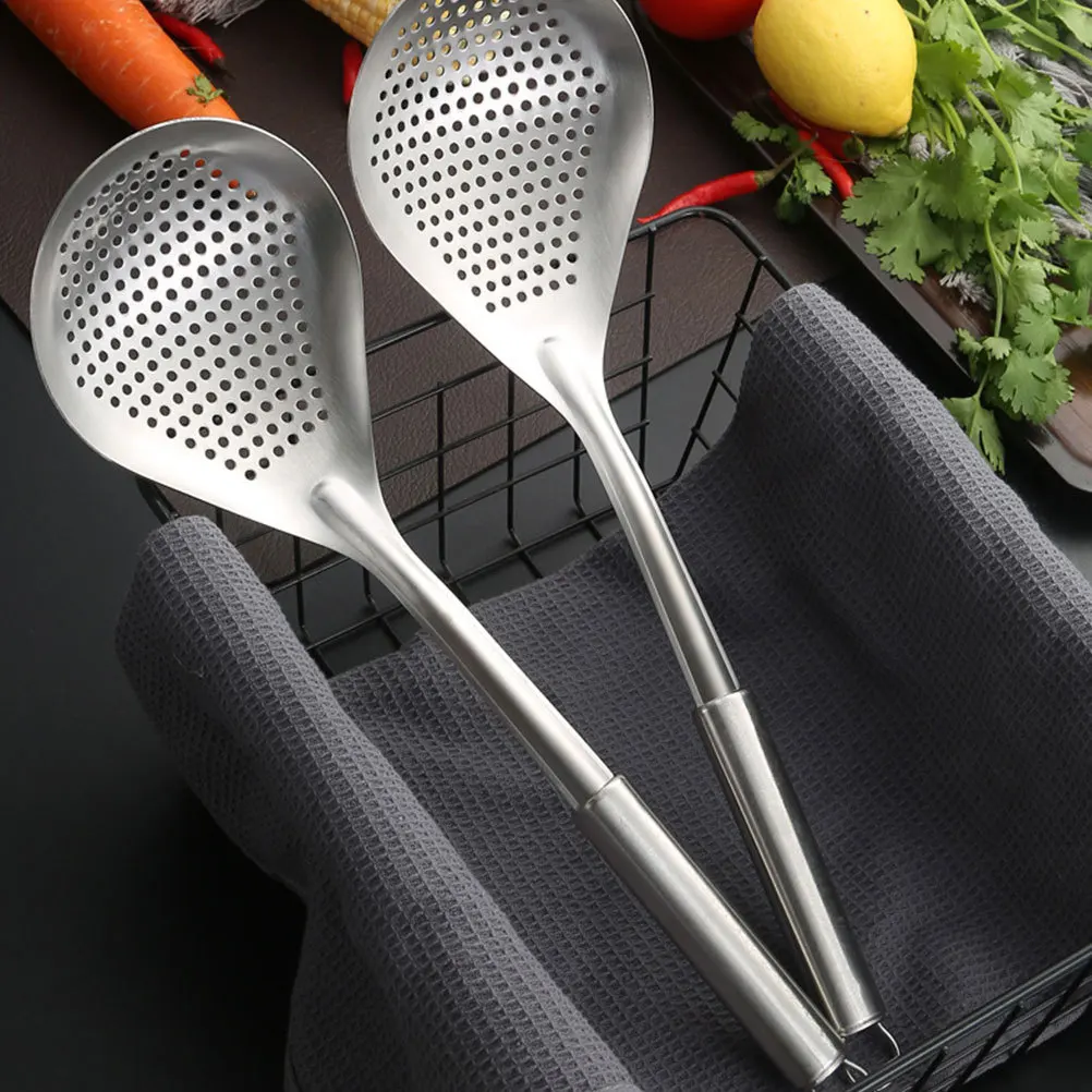 Premium Stainless Steel Colander Spoon Multipurpose Kitchen Accessory Ergonomic Grip Slotted Noodle Strainer Scoop 
Premium Stainless Steel Colander Spoon Multipurpose Kitchen Accessory Ergonomic Grip Slotted Noodle Strainer Scoop
