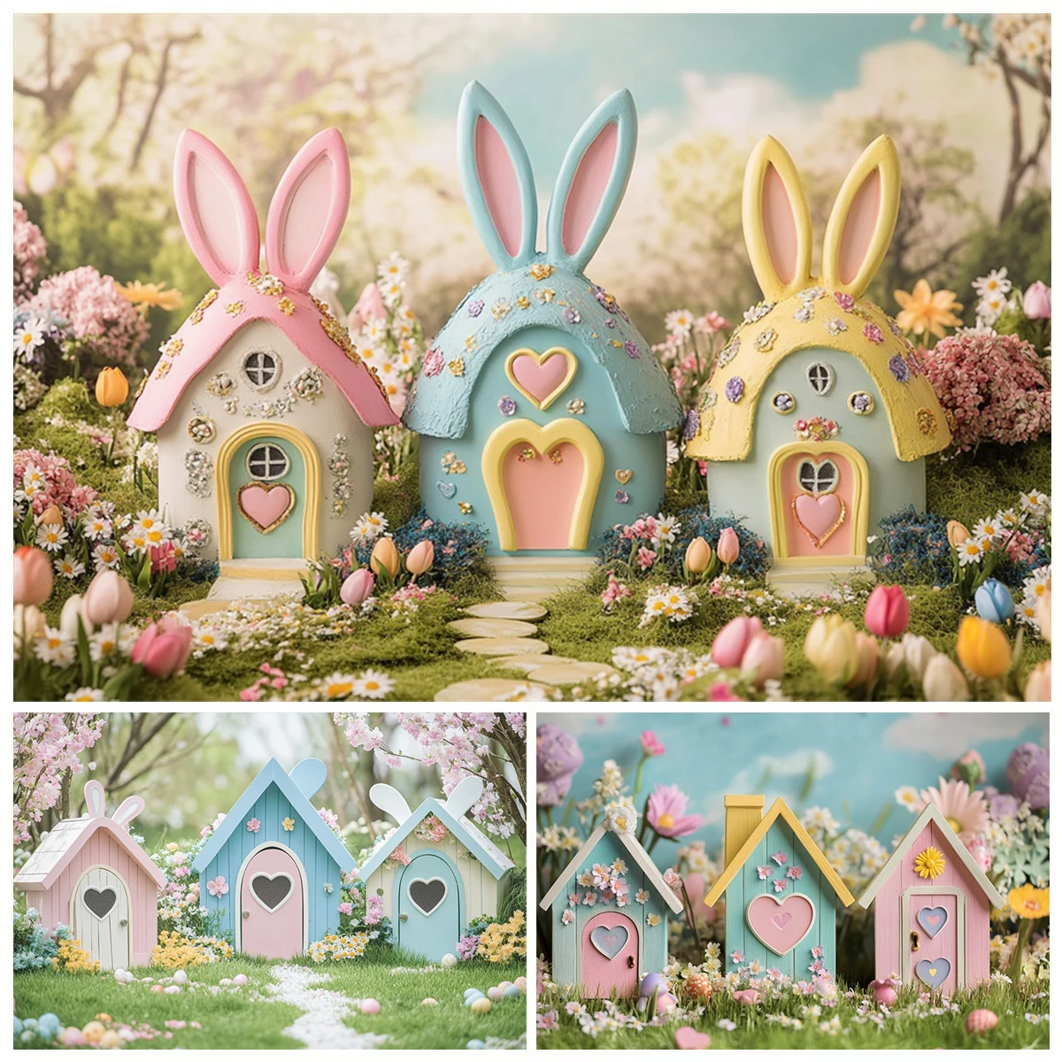 Spring Easter's Party Photography Backdrop Rabbits Wood Cottage Flowers Easter Baby Shower Festival Party Decor Photo Background
Spring Easter's Party Photography Backdrop Rabbits Wood Cottage Flowers Easter Baby Shower Festival Party Decor Photo Background