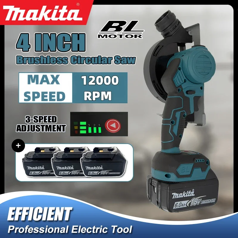 Бесщеточная угловая шлифовальная машина Makita 4 дюйма, 3 скорости, для резки металла, беспроводной мини-инструмент для резки, мощный инструмент для аккумулятора 18В
Бесщеточная угловая шлифовальная машина Makita 4 дюйма, 3 скорости, для резки металла, беспроводной мини-инструмент для резки, мощный инструмент для аккумулятора 18В