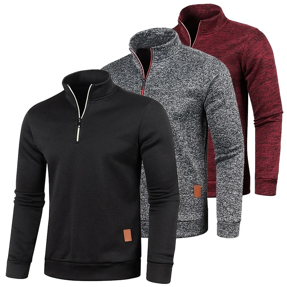 Men Sweatshirts Spring Thicker Pullover Half Zipper Pullover for Male Hoody Outdoor Sweatshir Autumn Solid Color Turtleneck Swea
Men Sweatshirts Spring Thicker Pullover Half Zipper Pullover for Male Hoody Outdoor Sweatshir Autumn Solid Color Turtleneck Swea