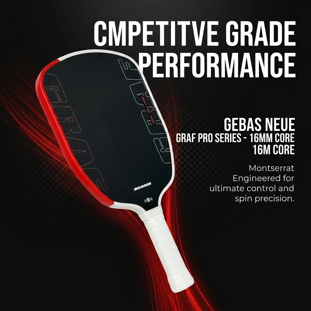 GRAF T700 Carbon Fiber Pickleball Paddle 16mm Textured Surface Polymer Honeycomb Core for Enhanced Power Spin And Control
GRAF T700 Carbon Fiber Pickleball Paddle 16mm Textured Surface Polymer Honeycomb Core for Enhanced Power Spin And Control