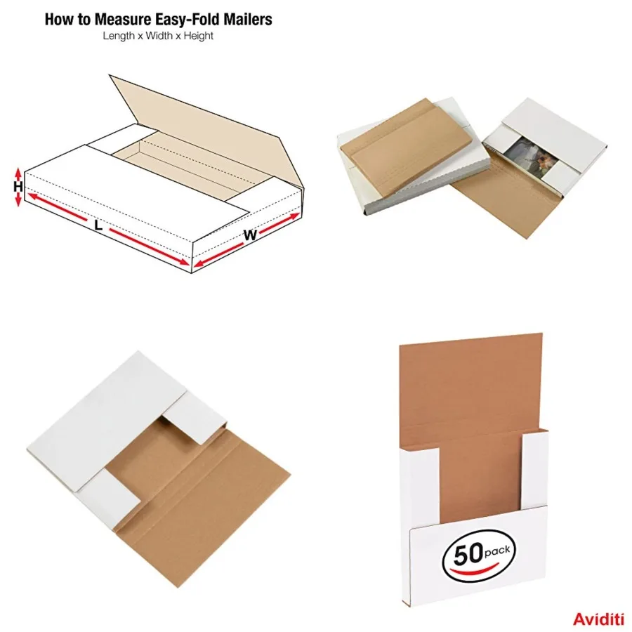 Mailer Boxes Medium 10 1/4"L x 8 1/4"W x 1 1/4"H 50-Pack - Corrugated Cardboard Box for Shipping, Moving, Mailing, Packing, Pac
Mailer Boxes Medium 10 1/4"L x 8 1/4"W x 1 1/4"H 50-Pack - Corrugated Cardboard Box for Shipping, Moving, Mailing, Packing, Pac