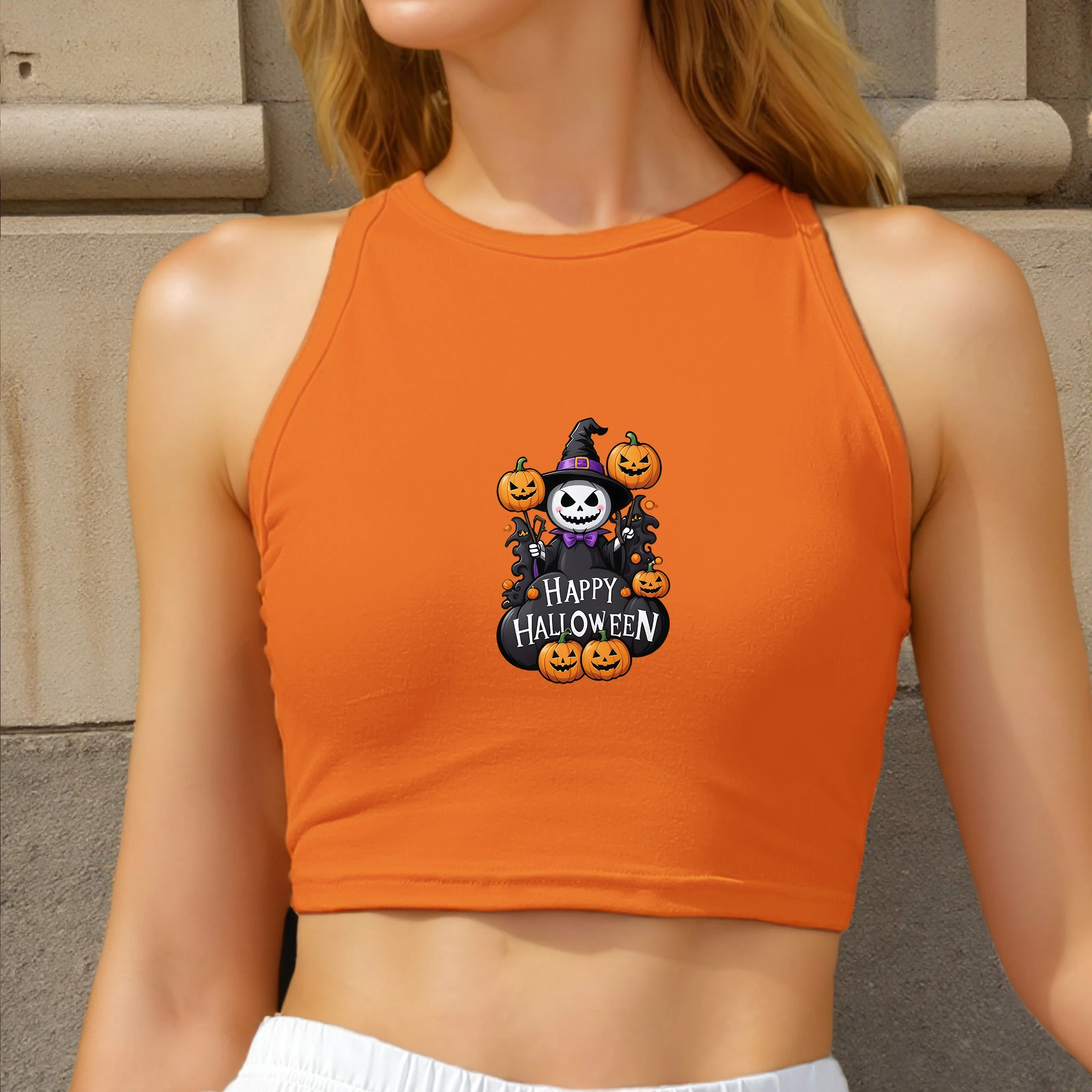 Fashion Disney Sleeveless Halloween Woman Clothing Tees Cartoon Female Pumpkin Tops T Shirt Custom Clothes Trends Mickey Minnie
Fashion Disney Sleeveless Halloween Woman Clothing Tees Cartoon Female Pumpkin Tops T Shirt Custom Clothes Trends Mickey Minnie