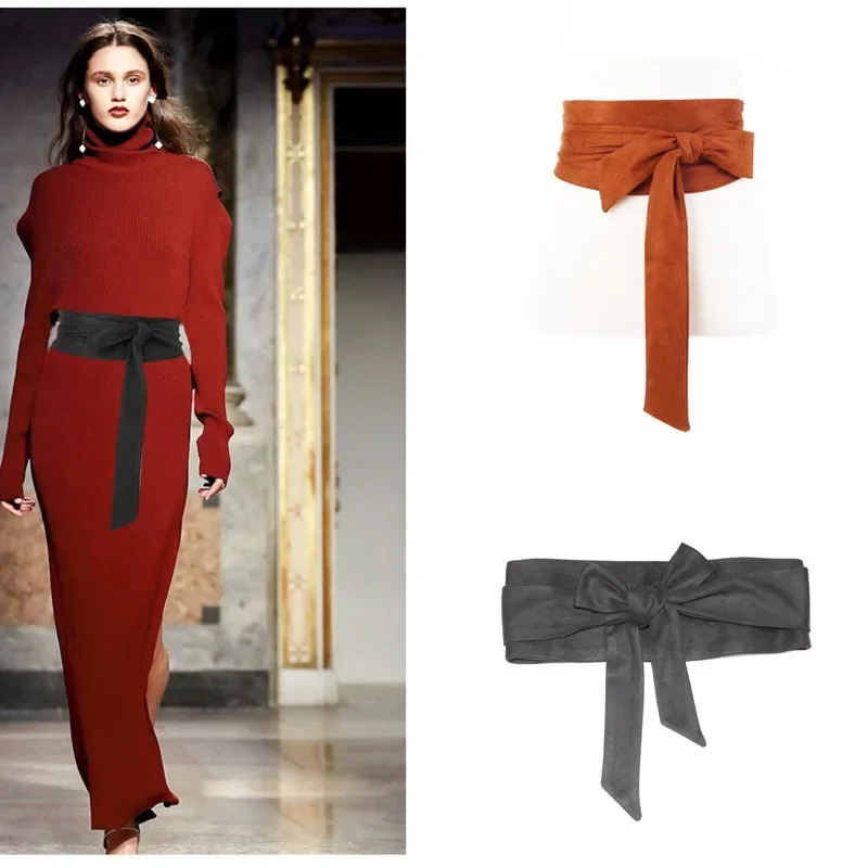 Women's Vintage Suede Tie Belt Solid Color Fashion Joker Party Dress Bow Tie Belt Model Runway Clothing Accessories
Women's Vintage Suede Tie Belt Solid Color Fashion Joker Party Dress Bow Tie Belt Model Runway Clothing Accessories