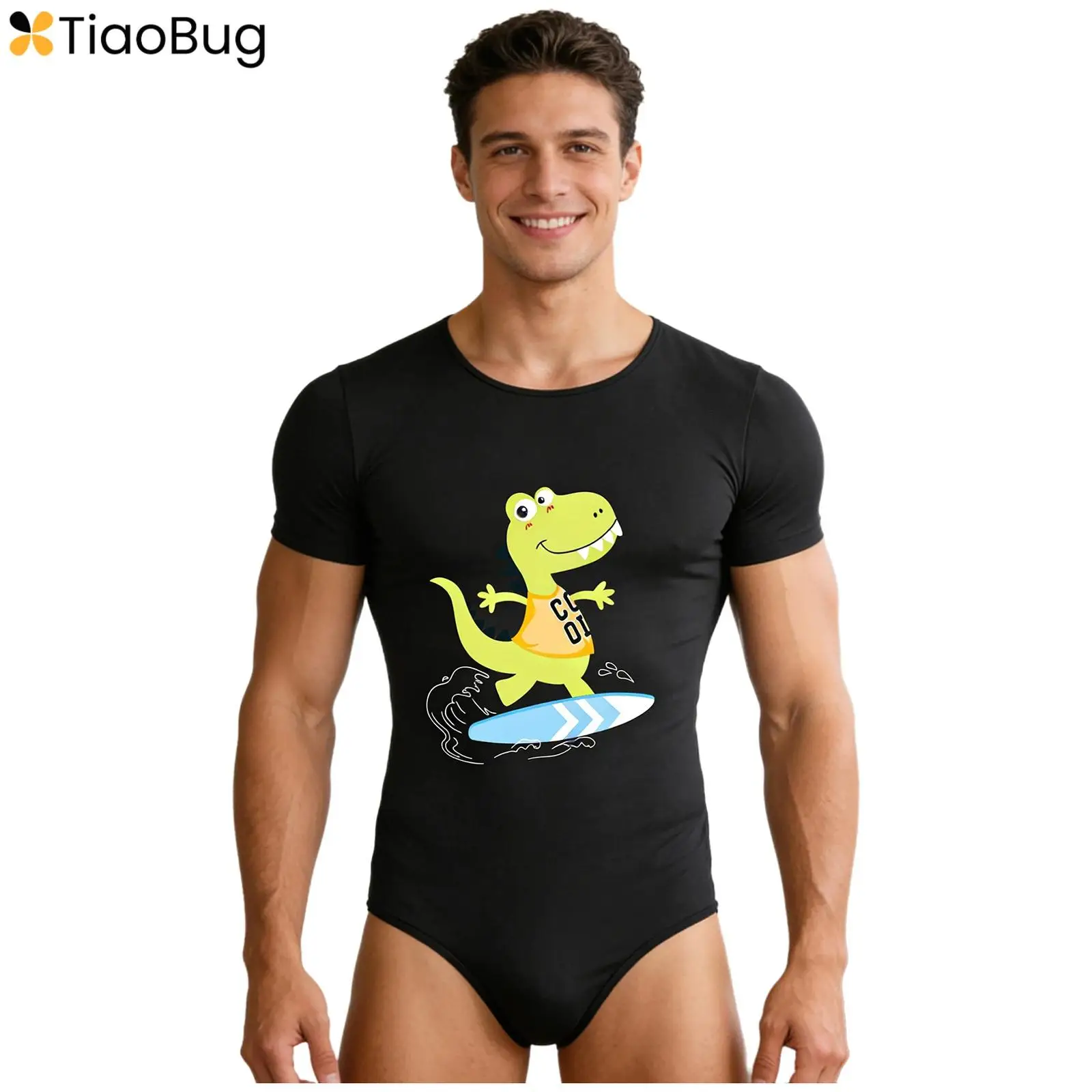 Mens Pajamas Bodysuit Sleepwear Cartoon Dinosaur Short Sleeve Leotard Buttoned Crotch Diaper Rompers Sleep Loungewear Jumpsuit
Mens Pajamas Bodysuit Sleepwear Cartoon Dinosaur Short Sleeve Leotard Buttoned Crotch Diaper Rompers Sleep Loungewear Jumpsuit
